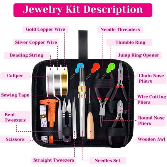 Jewelry Making Supplies Kits for Adults with Jewelry Making Tools, - Picture 3 of 9